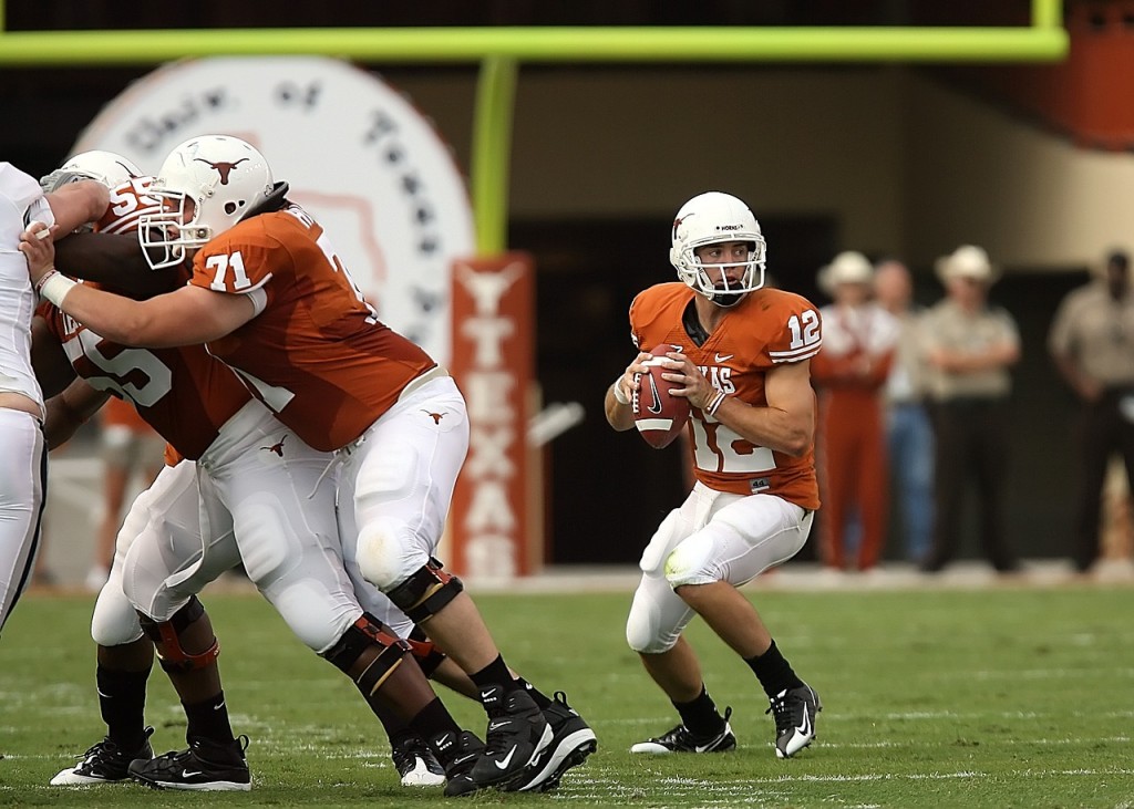 UT's Darrell K. Royal Stadium has closed captioning on the jumbotron. 